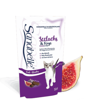 Recompense pentru pisici Sanabelle cu peste si smochine 55 g