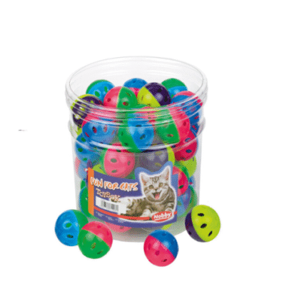 Jucarii pentru pisici Nobby Bila color 42 buc 4 cm