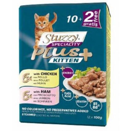 Stuzzy PK plic Kitten pui/sunca 100g 10+2 gratis