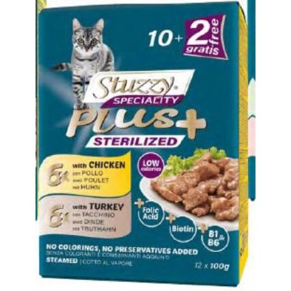 Stuzzy PK plic sterilized pui/curcan100g 10+2 gratis