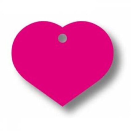 Medalionul pentru caini si pisici Inima Roz S