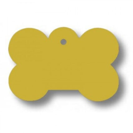 Medalion pentru caini Aluminiu Os Auriu S