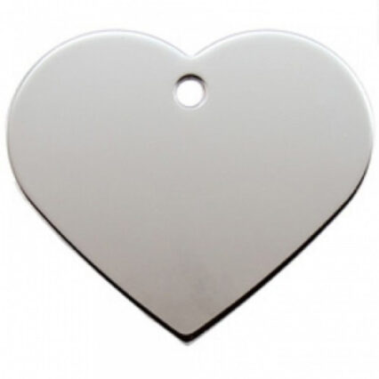 Medalion pentru caini Inima Cromat S